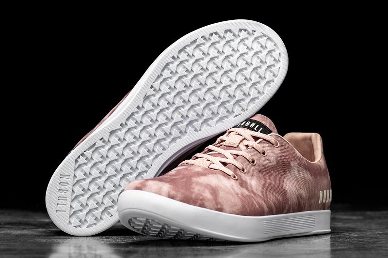 Rose Nobull Dusty Rose Tie-Dye Canvas Men's Trainers | CA O1445K